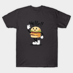 Cute Mascot Burger T-Shirt